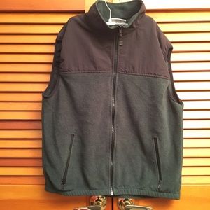 Green and Black Fleece Zipup Woolrich Vest